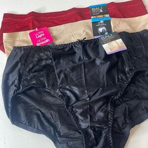 Bali Assortment of Hi Cut Panties 3 Pairs Size XXL / 9